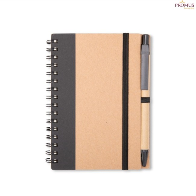 Caderno Ecológico com Caneta Personalizado - H3809