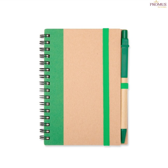 Caderno Ecológico com Caneta Personalizado - H3809