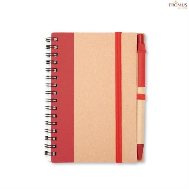 Caderno Ecológico com Caneta Personalizado - H3809