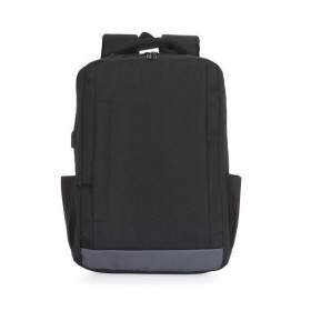 Mochila de nylon com compartimento principal com bolso para notebook Personalizada H1850
