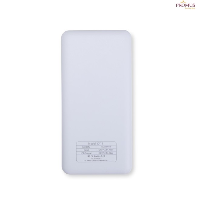 Power Bank 10.000mAH com Indicador Led Personalizado H3207