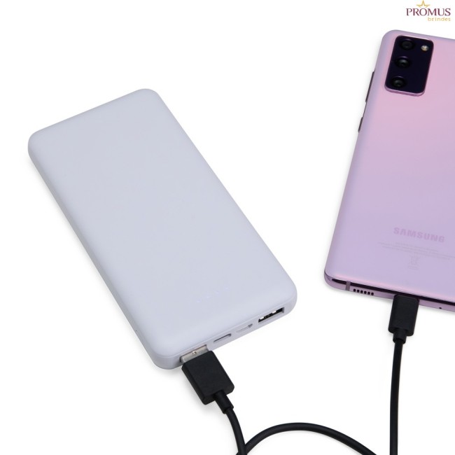Power Bank 10.000mAH com Indicador Led Personalizado H3207