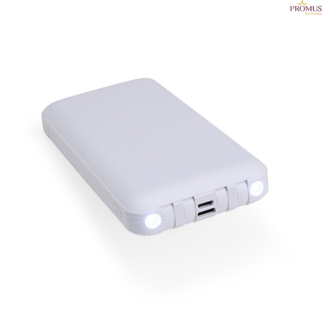 Power Bank 10.000mAH com Lanterna e Multisaídas Personalizado - H3308