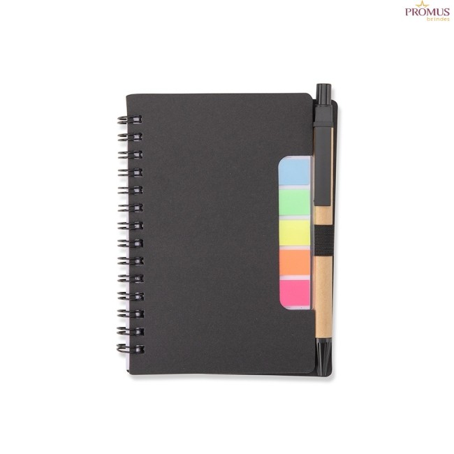 Bloco de Anotações com Autoadesivos e Caneta Personalizado - H3624