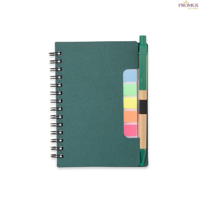 Bloco de Anotações com Autoadesivos e Caneta Personalizado - H3624
