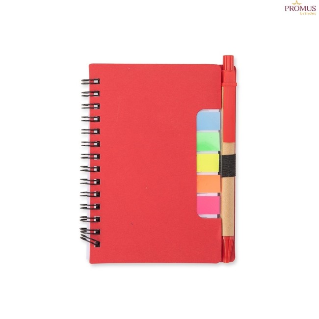 Bloco de Anotações com Autoadesivos e Caneta Personalizado - H3624
