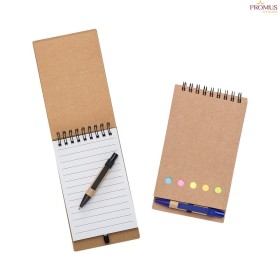 Bloco de Anotações com Autoadesivos e Caneta Personalizado - H3606