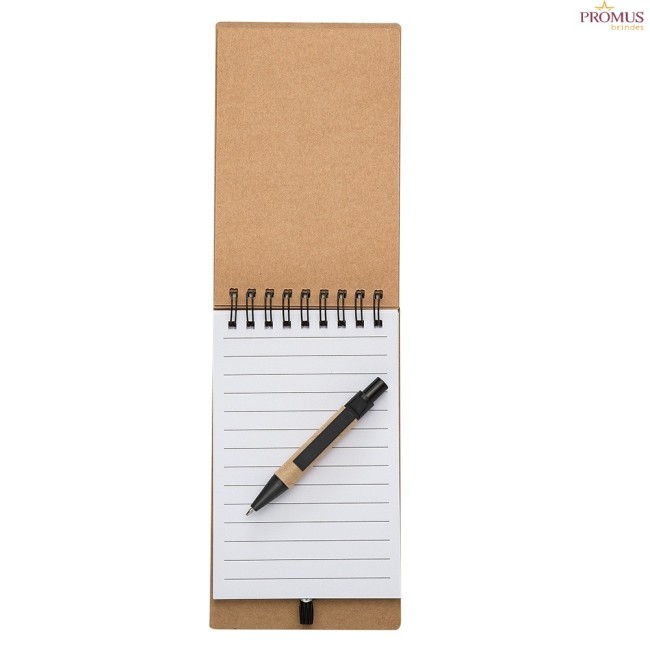 Bloco de Anotações com Autoadesivos e Caneta Personalizado - H3606
