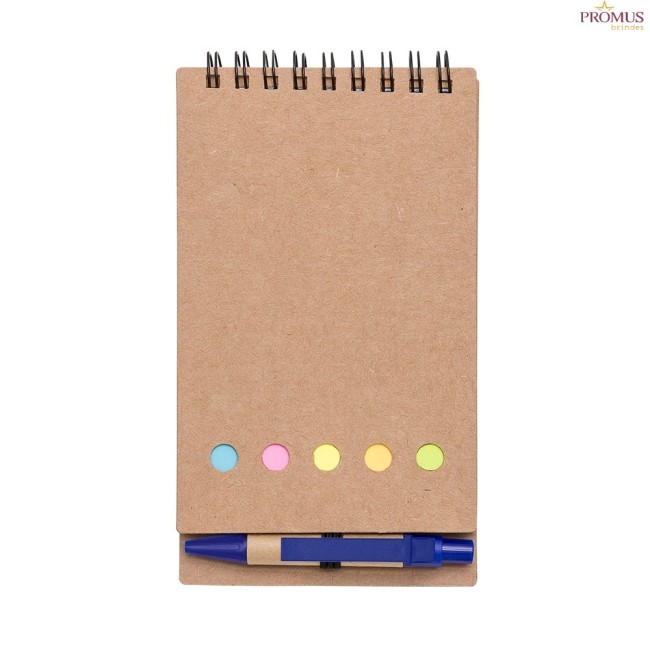Bloco de Anotações com Autoadesivos e Caneta Personalizado - H3606