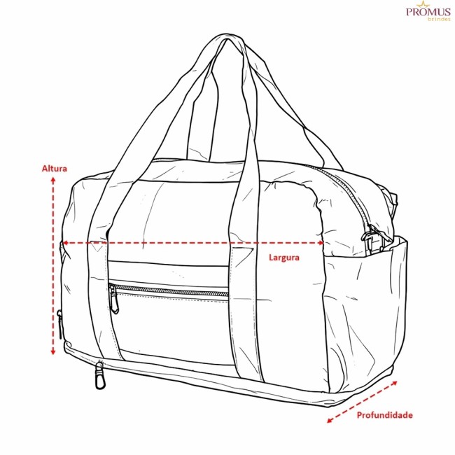 Bolsa Couro Sintético Expansível 36 Litros Personalizada - H3480