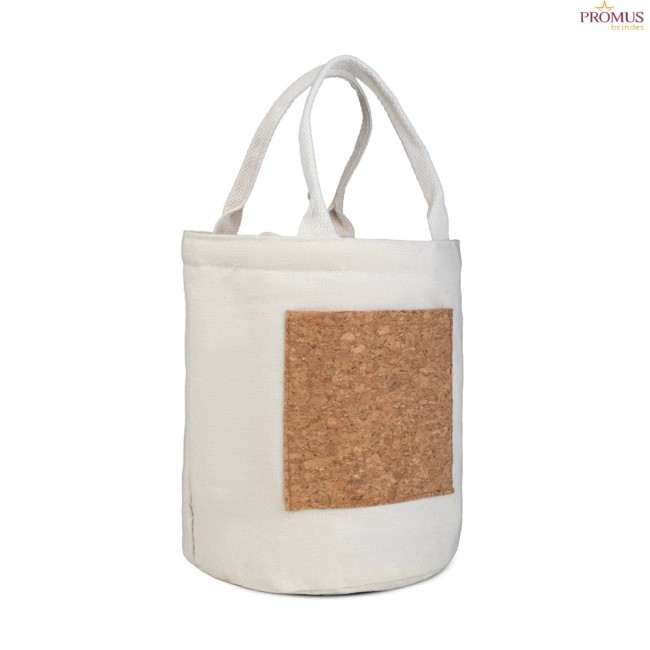 Bolsa Térmica em Algodão e Cortiça Personalizada - H3799