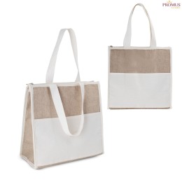 Bolsa Térmica em Algodão e Jutá Sintética Personalizada - H3570