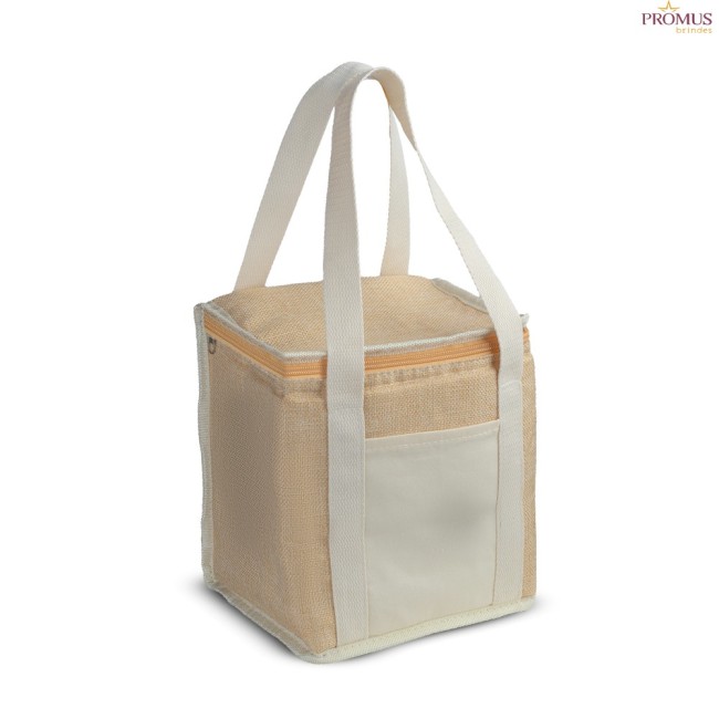 Bolsa Térmica em Algodão e Jutá Sintética Personalizada - H3742