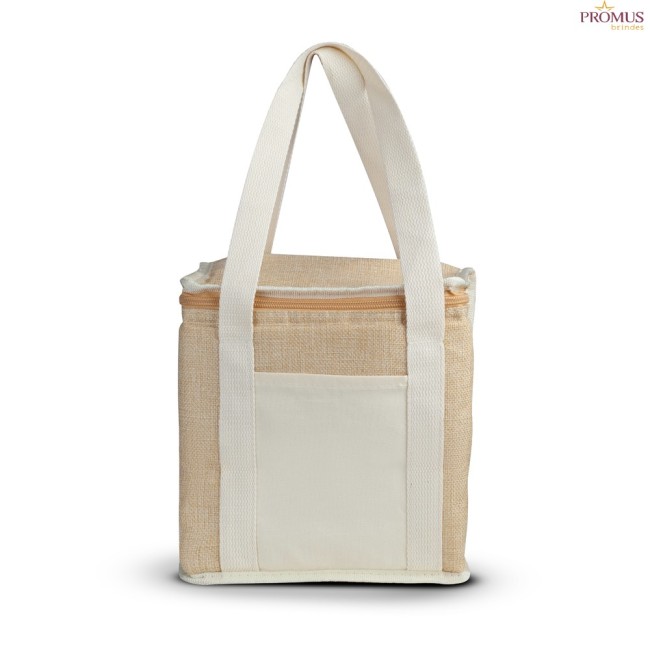Bolsa Térmica em Algodão e Jutá Sintética Personalizada - H3742