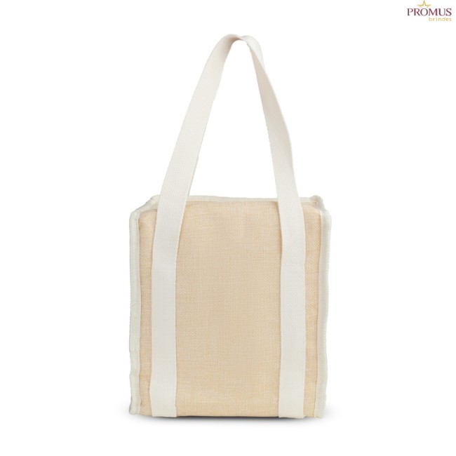 Bolsa Térmica em Algodão e Jutá Sintética Personalizada - H3742