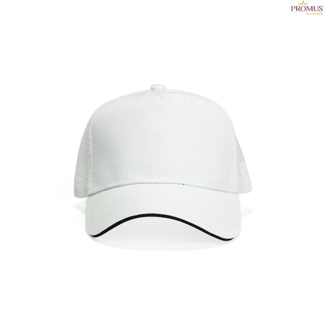 Boné Poliéster Aba Curva Com Tela Personalizado - H3920
