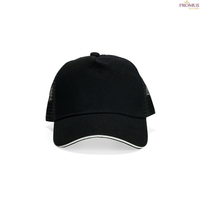 Boné Poliéster Aba Curva Com Tela Personalizado - H3920