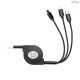 Cabo de dados usb retrátil 3 em 1 Personalizado para Brindes H1509