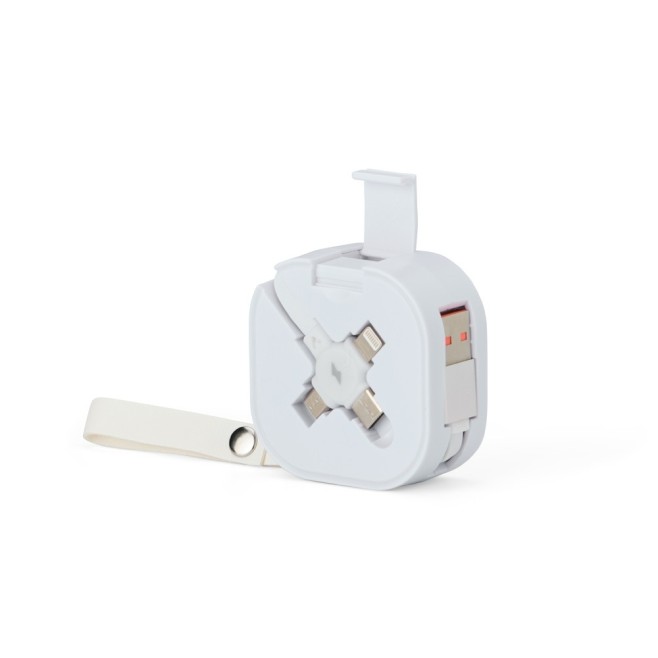 Cabo de dados usb retrátil 3 em 1 Personalizado para Brindes H2883