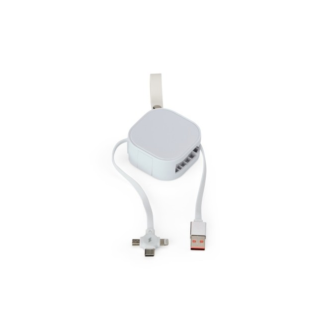 Cabo de dados usb retrátil 3 em 1 Personalizado para Brindes H2883