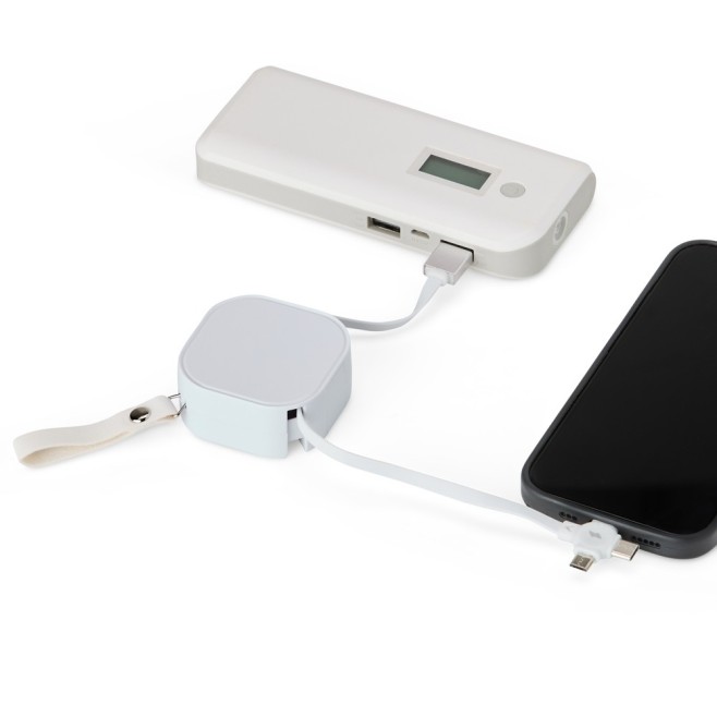 Cabo de dados usb retrátil 3 em 1 Personalizado para Brindes H2883