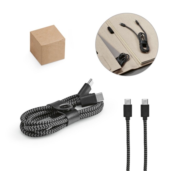 Cabo USB-C de Carregamento Rápido em PET Personalizado H970174