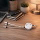 Cabo Usb retrátil 3 em 1 Personalizado - H3590