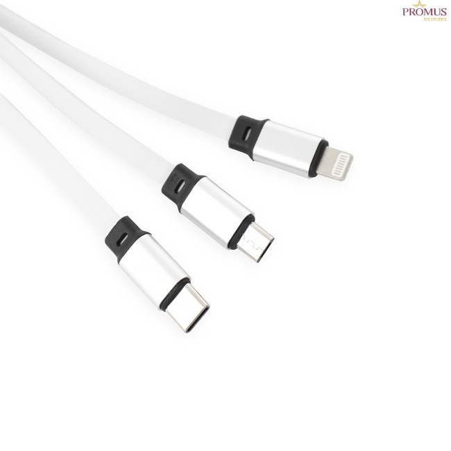 Cabo Usb retrátil 3 em 1 Personalizado - H3590