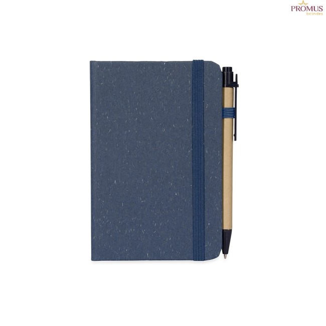 Caderneta Palha de Trigo Com Caneta Personalizada - H3618