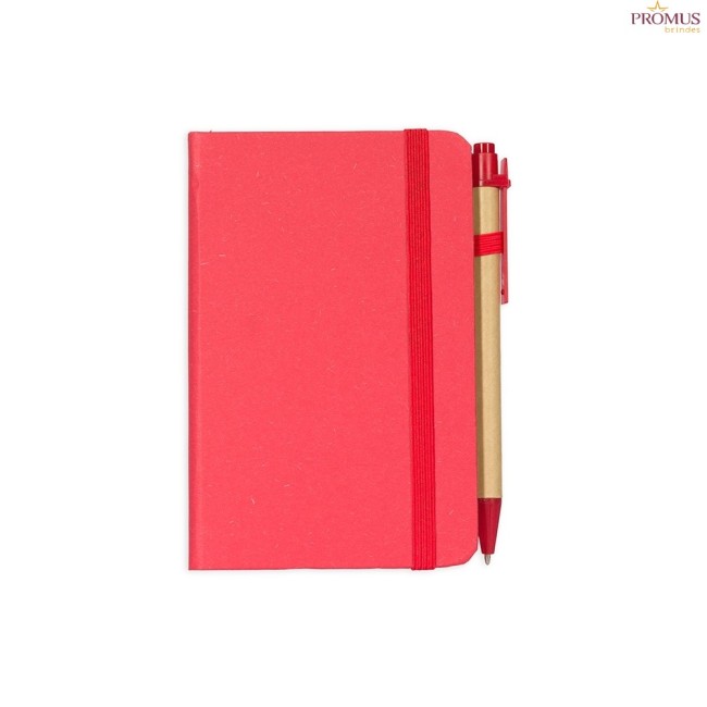 Caderneta Palha de Trigo Com Caneta Personalizada - H3618