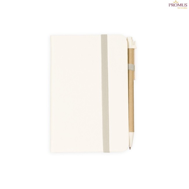 Caderneta Palha de Trigo Com Caneta Personalizada - H3618