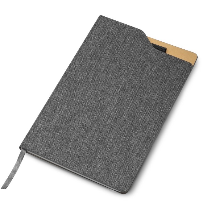 Caderno de anotações com suporte para caneta Personalizado H2635
