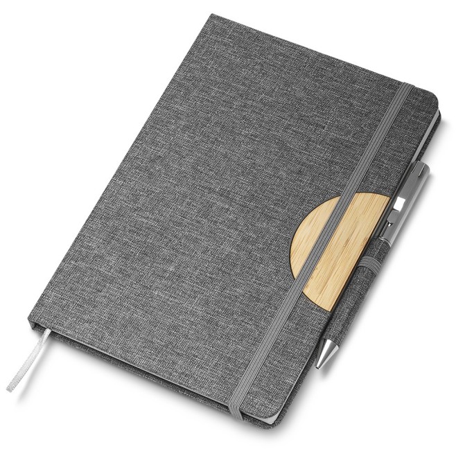 Caderno de anotações com suporte para caneta Personalizado H2637