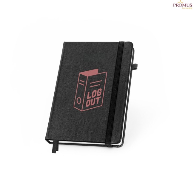 Caderno A5 2 em 1 com Agenda Integrada em PU à Base de Água Personalizado H930669
