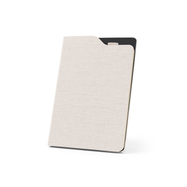 Caderno A5 Capa Dura em Tecido Poliéster 100% Reciclado Promocional H930586