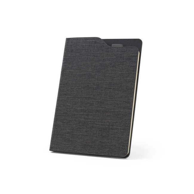 Caderno A5 Capa Dura em Tecido Poliéster 100% Reciclado Promocional H930586