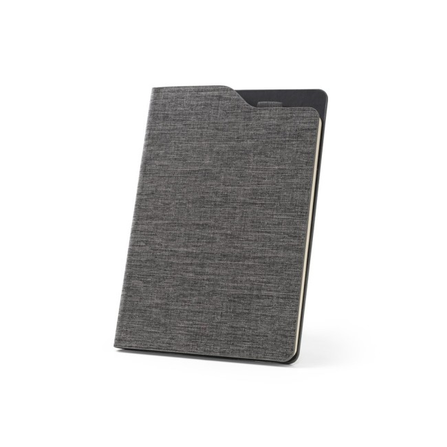 Caderno A5 Capa Dura em Tecido Poliéster 100% Reciclado Promocional H930586