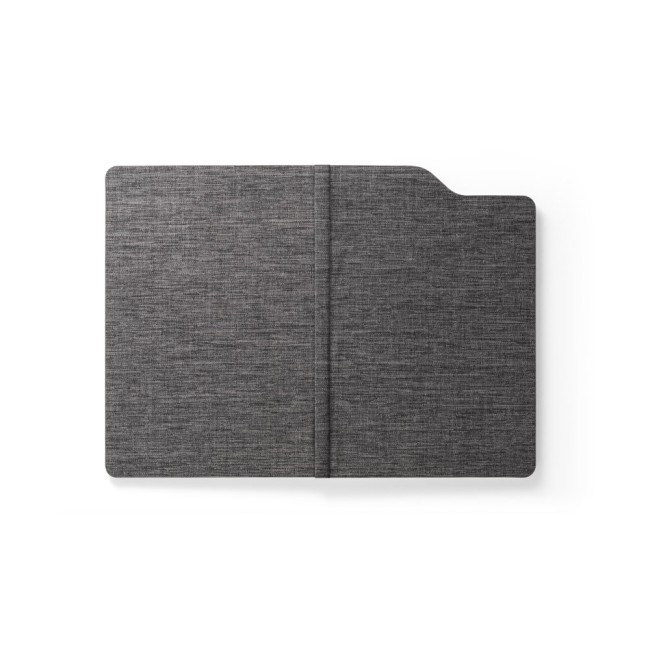 Caderno A5 Capa Dura em Tecido Poliéster 100% Reciclado Promocional H930586