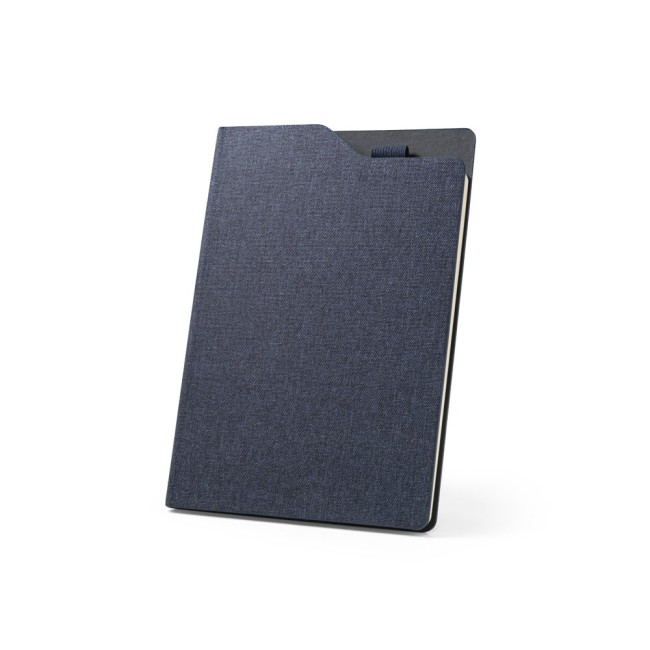 Caderno A5 Capa Dura em Tecido Poliéster 100% Reciclado Promocional H930586