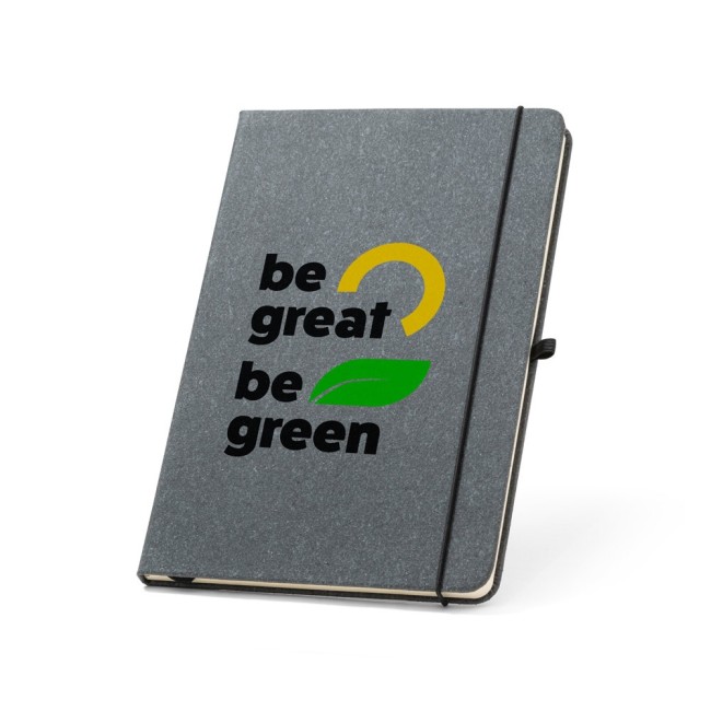 Caderno A5 com capa Dura em couro reciclado H530628