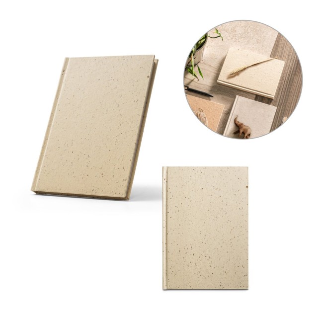 Caderno A5 com Resíduos da Cevada Personalizados H930623
