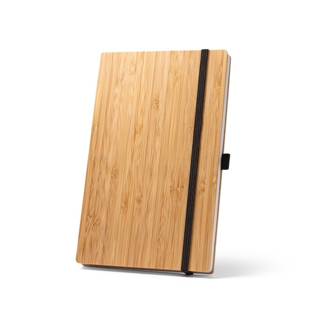 Caderno A5 de Capa e Contracapa em Placa de Bambu Brindes Personalizados H930582 
