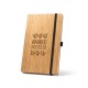 Caderno A5 de Capa e Contracapa em Placa de Bambu Brindes Personalizados H930582 