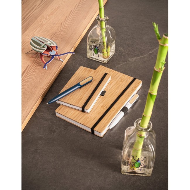 Caderno A5 de Capa e Contracapa em Placa de Bambu Brindes Personalizados H930582 