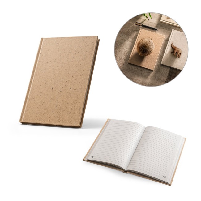 Caderno A5 em Casca de Coco Personalizados H930622