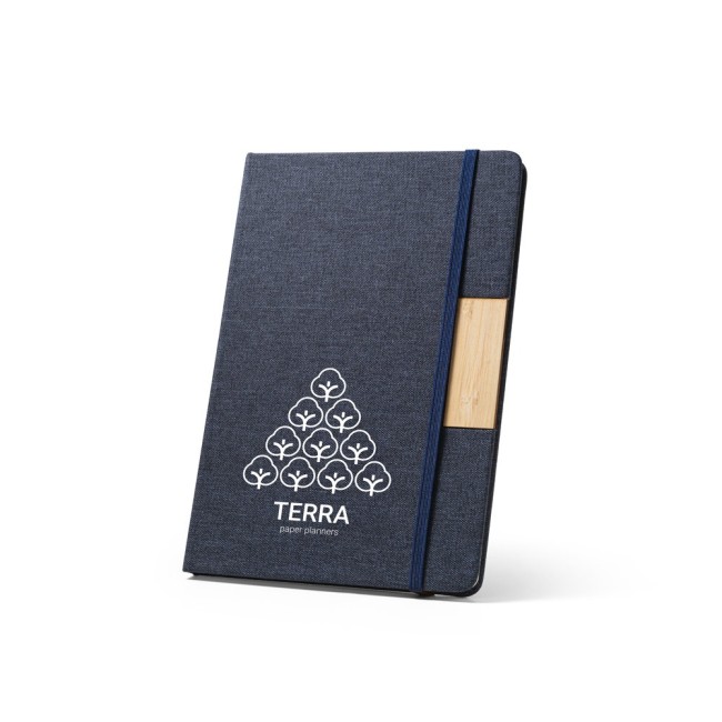Caderno A5 em Tecido Poliéster 100% Reciclado Personalizado H930585