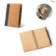 Caderno B6 em Cortiça e PET Reciclado com Caneta de Fibra de Trigo Personalizado H930285