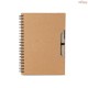 Caderno Capa em Papelão Reciclado Com Caneta Personalizado - H3902