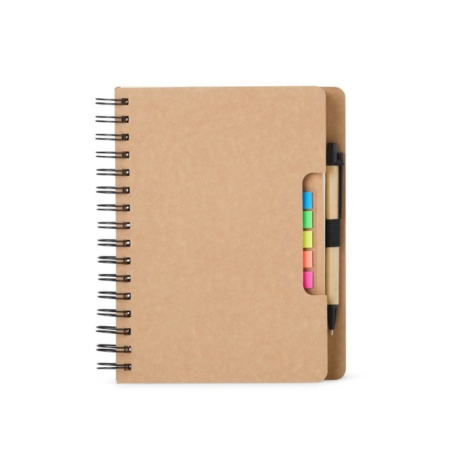 Caderno com autoadesivos e caneta Personalizado H3080