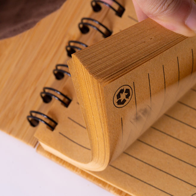 Caderno de Anotações Personalizado em Bambu H2107